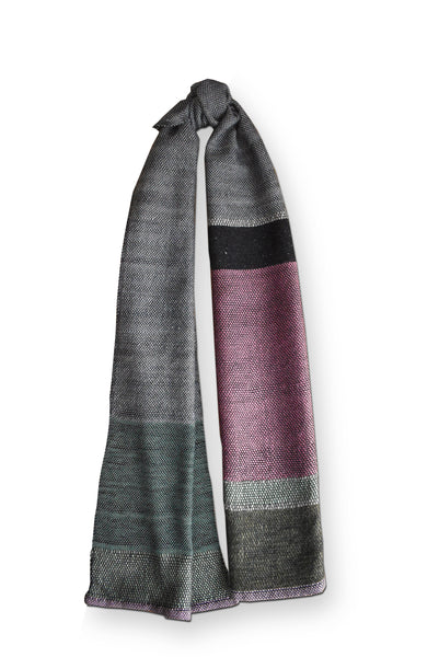 Wool scarf City in Grey