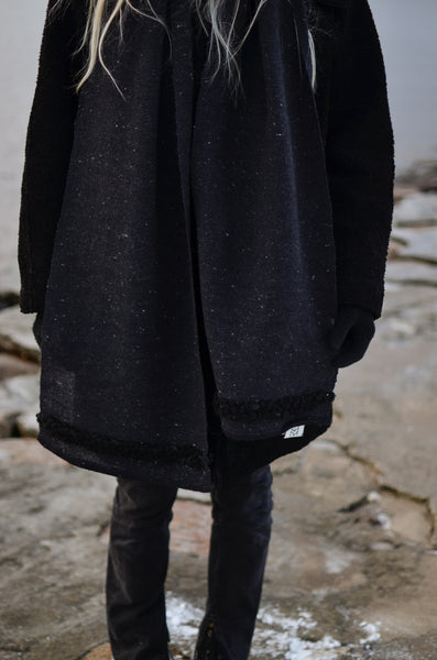 Wool scarf Ash Heart (100% merino wool)