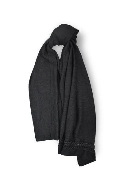 Wool scarf Black VI
