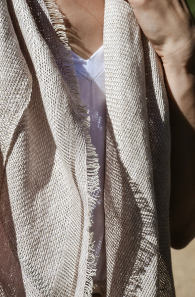 Linen scarf Pearl
