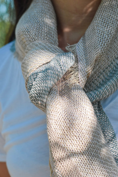Linen scarf Pearl